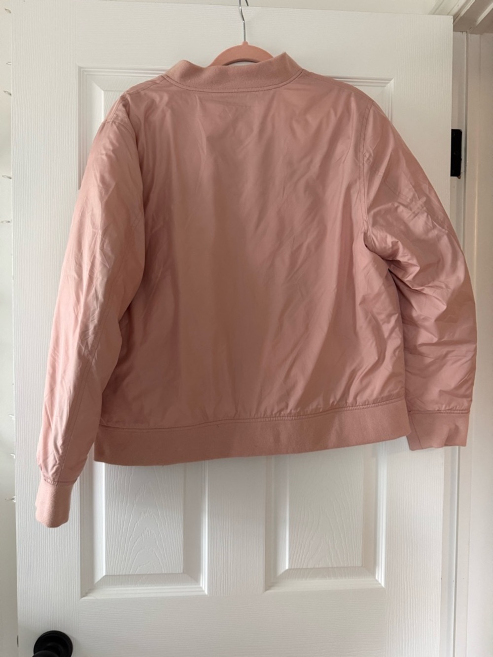 GAP Dusty Pink Bomber Jacket with Gold Zippers - Picture 2 of 3